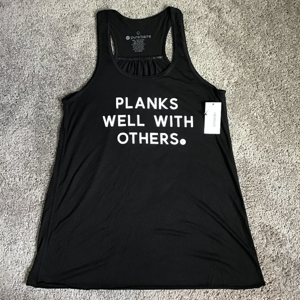 Pure Barre 'Planks well with others' workout tank - new with tags
